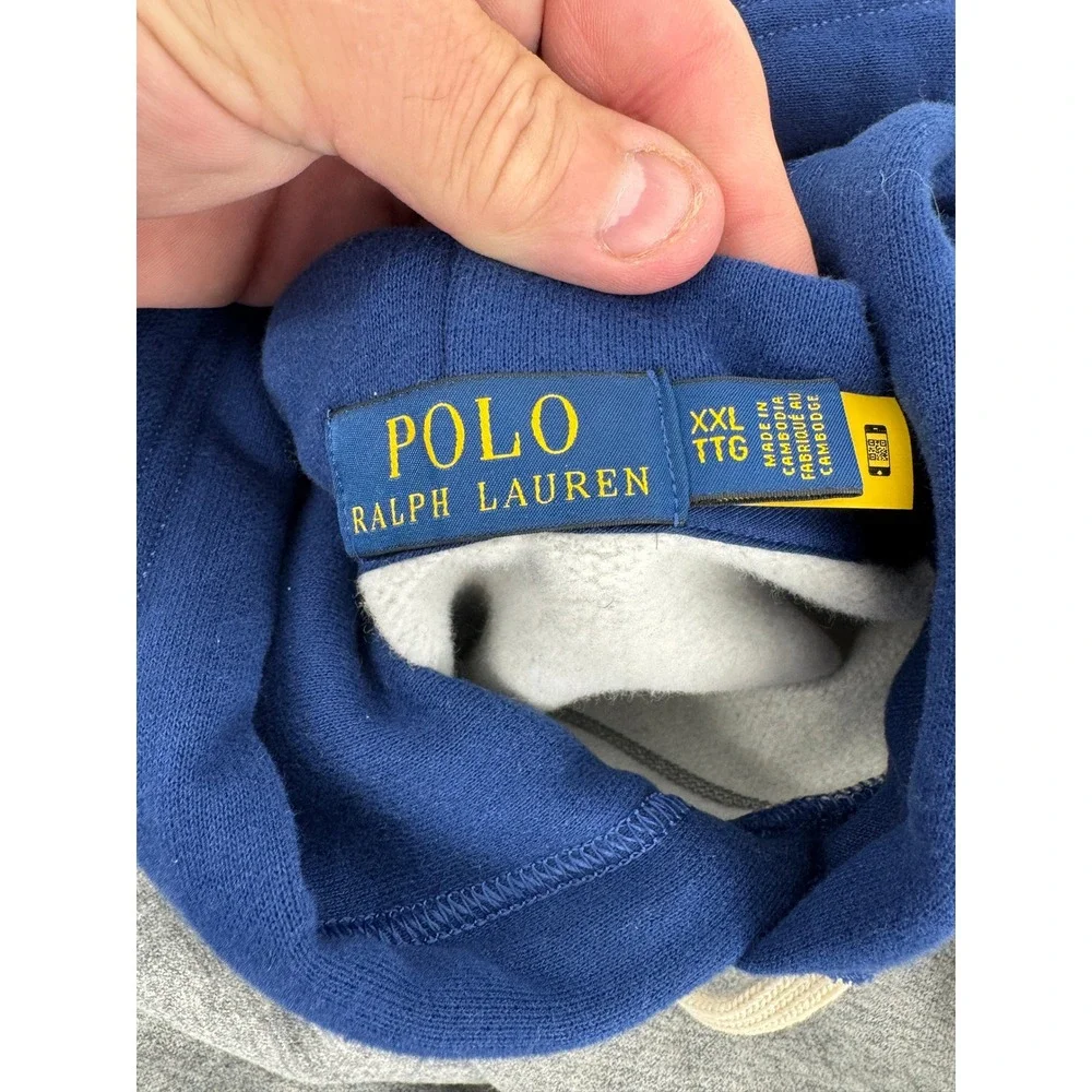 Polo Ralph Lauren Colorblock Hoodie Mens XXL Primary Colors Logo Pullover